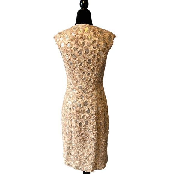 Sue Wong Cocktail Dress Embellished with Sequins Women’s Size 6 Champagne/Blush - Picture 3 of 12